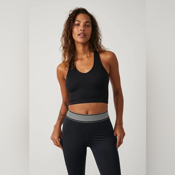 Free People Tops - FREE PEOPLE | ✨NEW✨ Free Throw Long Crop Top in Black